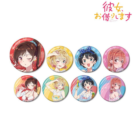 『彼女、お借りします』描き下ろしイラスト ビーチデートver. トレーディング缶バッジ(単位/BOX)【202508再販】